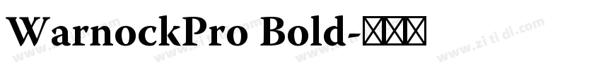 WarnockPro Bold字体转换